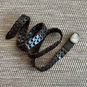 GAP Brown Leather Notch Belt One Size